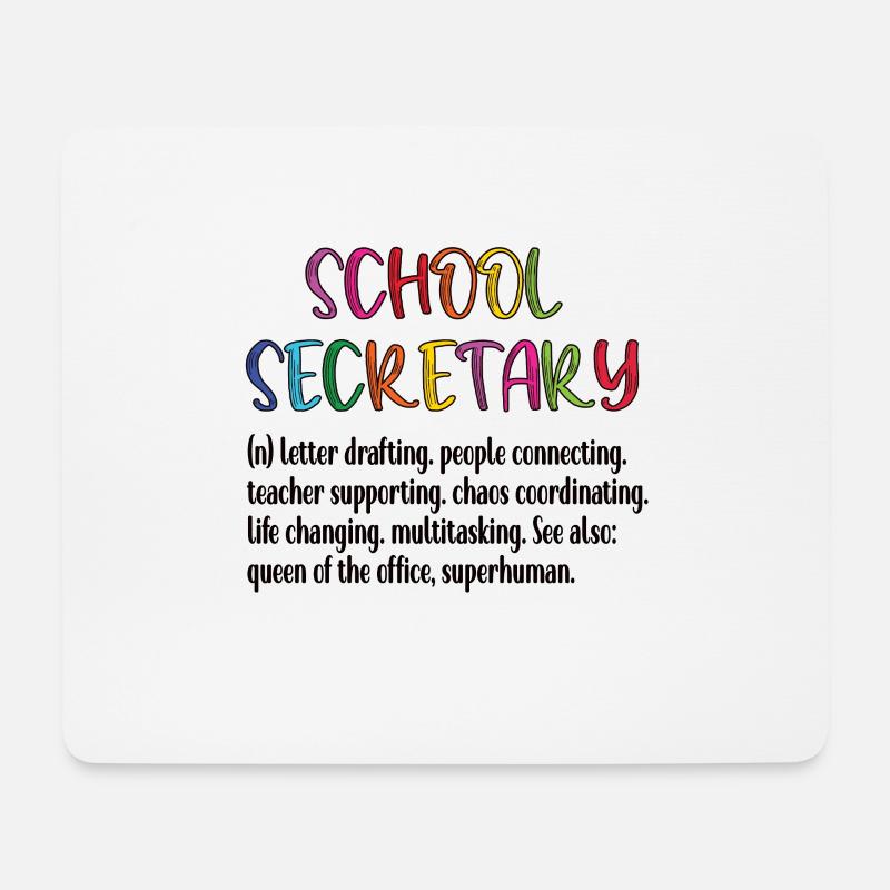 Schulsekretärin Schule Sekretariat Büroangestellte - Mousepad (Querformat) - Weiß