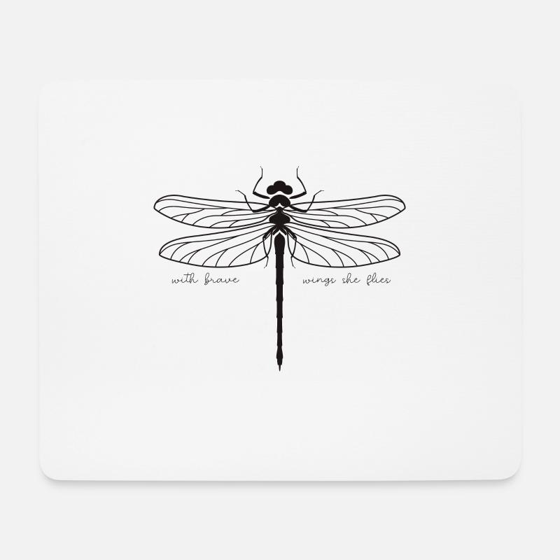 Libellenliebhaber | Libelle Insekten Entomologie - Mousepad (Querformat) - Weiß