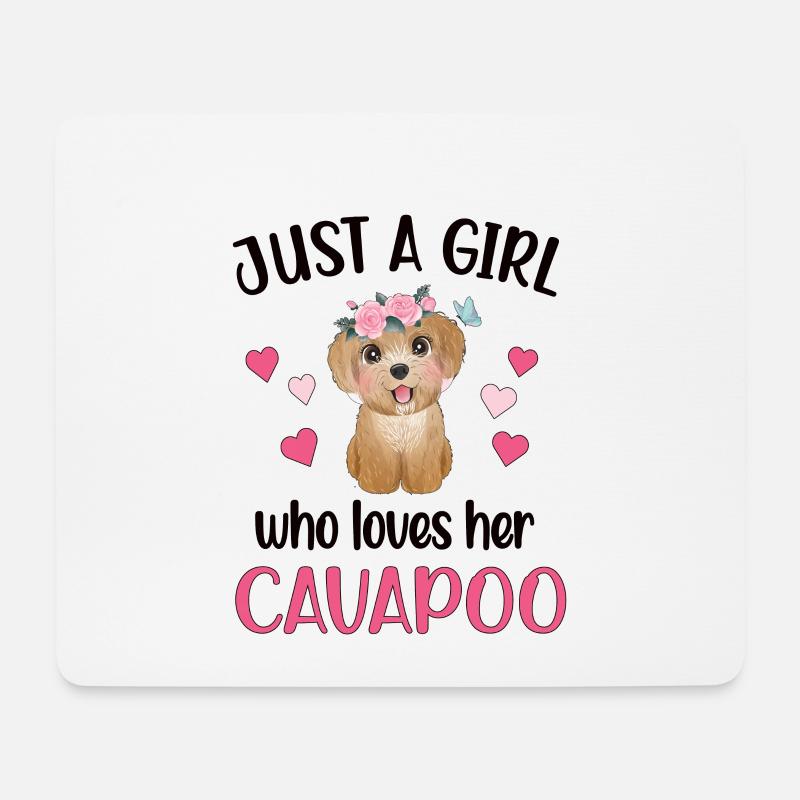 Cavapoo Girl Cavoodle Dog Mom Cavapoo Sweet - Mouse Pad (horizontal) - white