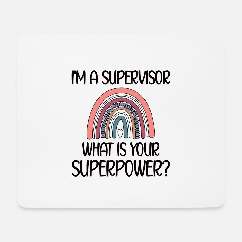 Supervisor Wertschätzung Aufseherin Leiterin - Mousepad (Querformat) - Weiß