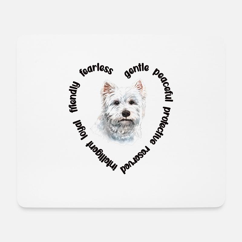 Westie Liebhaber West Highland White Terrier Mama - Mousepad (Querformat) - Weiß