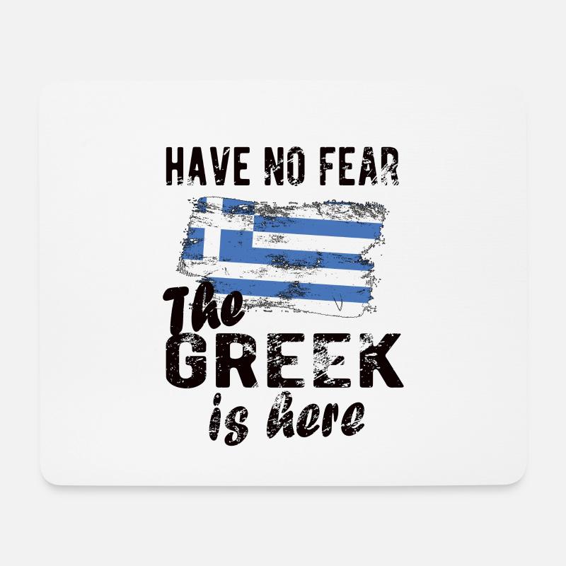 Grieche Griechenland Herkunft Griechische Flagge - Mousepad (Querformat) - Weiß