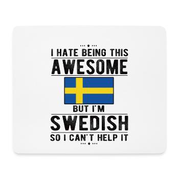 Schwede Schweden Flagge Schwedische Herkunft - Mousepad (Querformat) - Weiß - Vorne