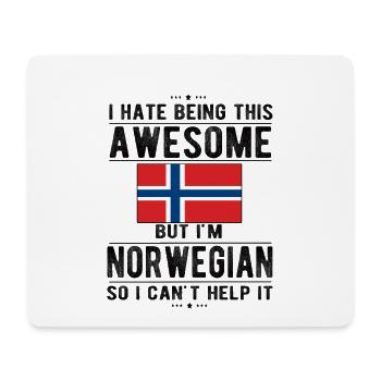 Norweger Norwegen Flagge Norwegische Herkunft - Mousepad (Querformat) - Weiß - Vorne
