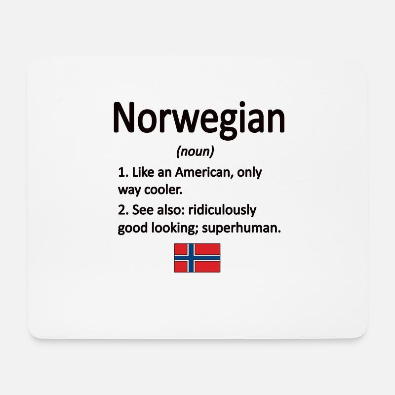 Norweger Norwegen Flagge Norwegische Wurzeln - Mousepad (Querformat) - Weiß