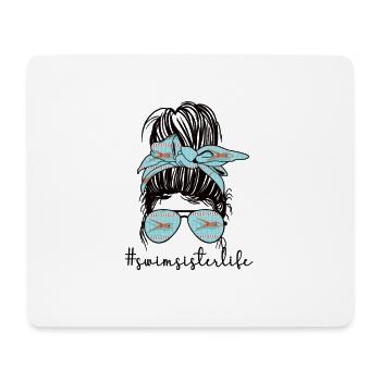 Beste Schwimmschwester Schwimm-Schwester Schwimmer - Mousepad (Querformat) - Weiß - Vorne