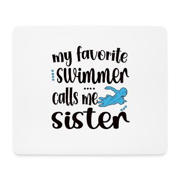 Best Swimming Sister Swimming Sister Swimmer - Mouse Pad (horizontal) - white - Front