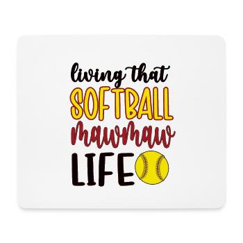 Mawmaw Oma Von Softballspieler Softball Mawmaw - Mousepad (Querformat) - Weiß - Vorne