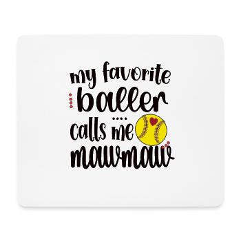 Mawmaw Oma Von Softballspieler Softball Mawmaw - Mousepad (Querformat) - Weiß - Vorne