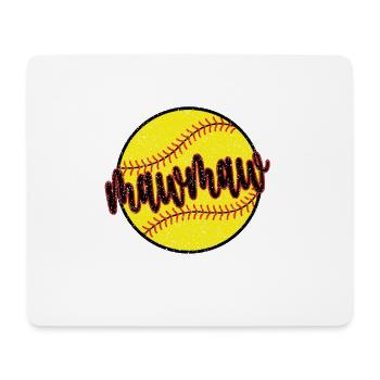 Mawmaw Grand-mère d’un joueur de softball Softball Mawmaw - Tapis de souris (format paysage) - blanc - Devant