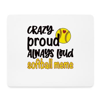 Fiers Memes Grand-mère de joueur de softball Softball Meme - Tapis de souris (format paysage) - blanc - Devant