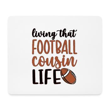 Proud Football Cousin Of A Football Player Cousin - Mousepad (Querformat) - Weiß - Vorne