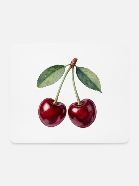 Kirschen Geschenk Geburtstag Weihnachten - Mousepad (Querformat) - Weiß