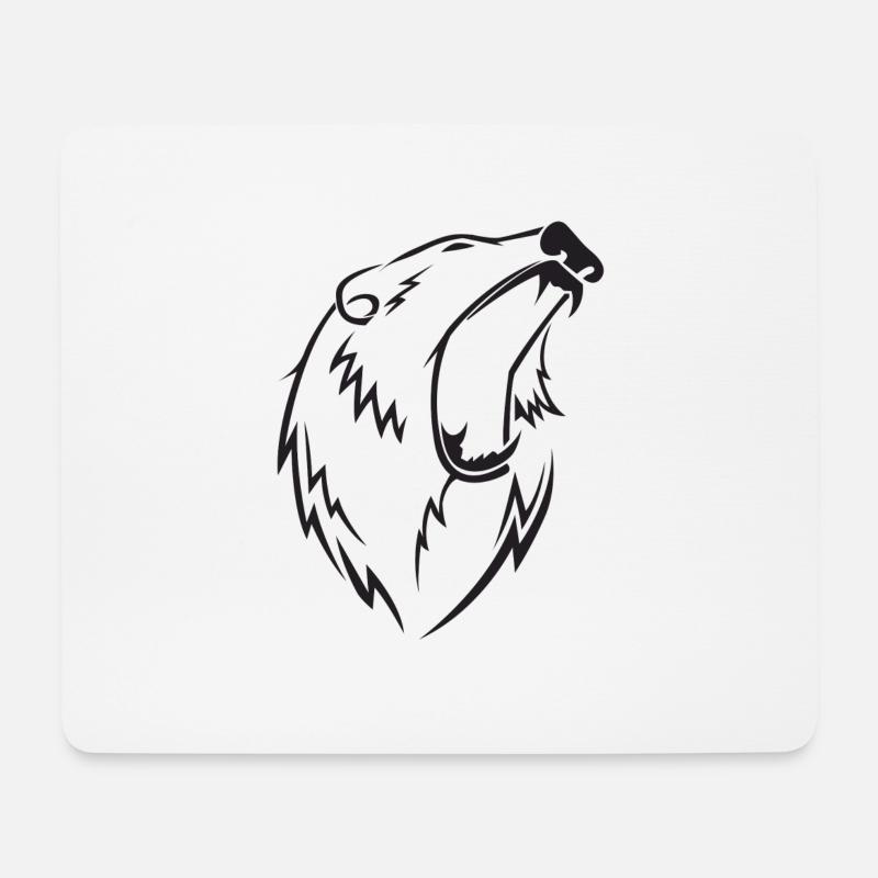 Bear - Mousepad (Querformat) - Weiß