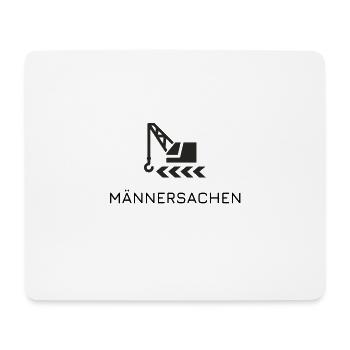 Männersachen - Baggerfahren - Mousepad (Querformat) - Weiß - Vorne