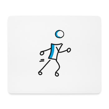 Running Square People 1 - Tapis de souris (format paysage) - blanc - Devant