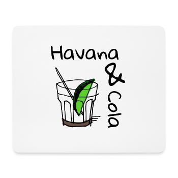 La Havane et . La Havane & Cola - Tapis de souris (format paysage) - blanc - Devant
