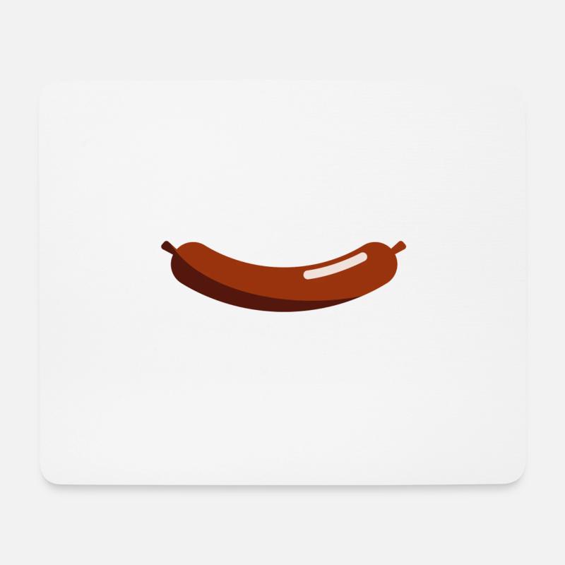 Wurst - Illustration - Mousepad (Querformat) - Weiß