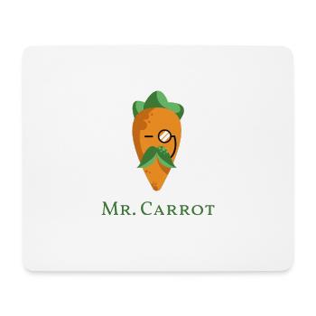 FUNNY: MR. CARROT - Mouse Pad (horizontal) - white - Front