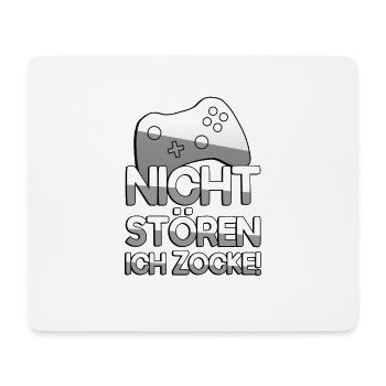 NICHT STÖREN ICH ZOCKE! + Controller - Gaming - Mousepad (Querformat) - Weiß - Vorne