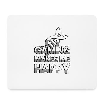 GAMING MAKES ME HAPPY + DNA - Gaming - Mouse Pad (horizontal) - white - Front