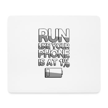 FONCTIONNEZ COMME SI VOTRE TÉLÉPHONE ÉTAIT À 1% + Batterie - Sport - Tapis de souris (format paysage) - blanc - Devant