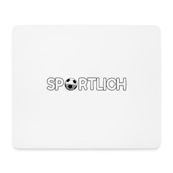 SPORTLICH + Fuss Ball - Sport - Mousepad (Querformat) - Weiß - Vorne