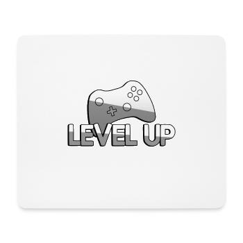 LEVEL UP + Controller - Gaming - Mousepad (Querformat) - Weiß - Vorne
