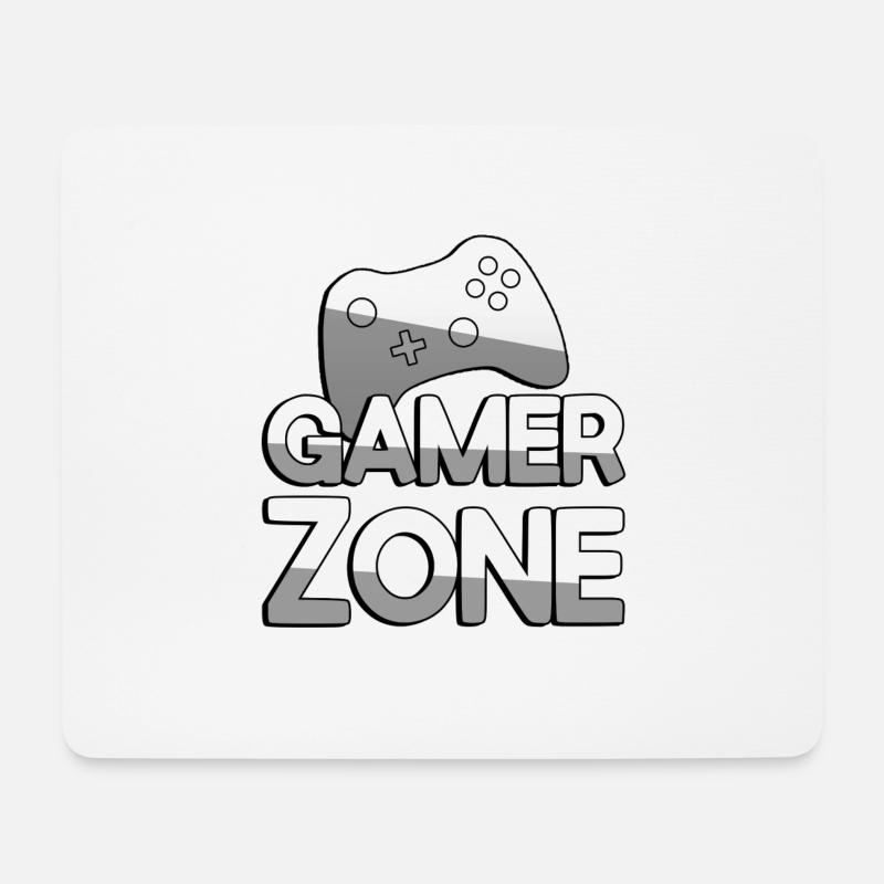 GAMER ZONE + Controller - Gaming - Mousepad (Querformat) - Weiß
