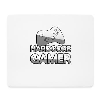 HARDCORE GAMER + Controller - Gaming - Mousepad (Querformat) - Weiß - Vorne