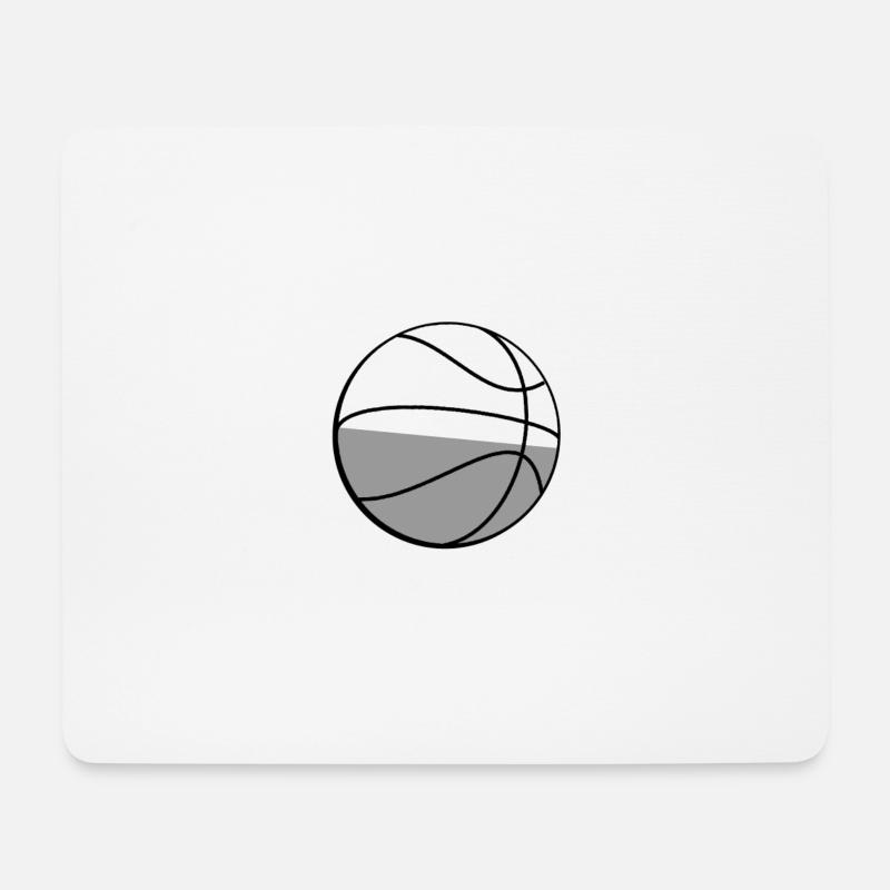 Basketball - Illustration - Mousepad (Querformat) - Weiß