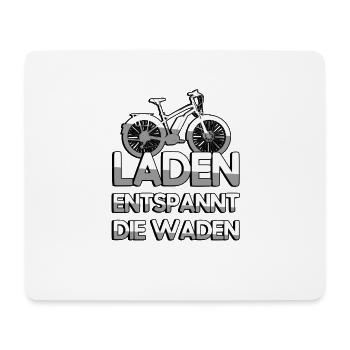 LADEN ENTSPANNT DIE WADEN + E-Bike - E-Bike - Mousepad (Querformat) - Weiß - Vorne