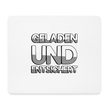 GELADEN UND ENTSICHERT - E-Bike - Mousepad (Querformat) - Weiß - Vorne