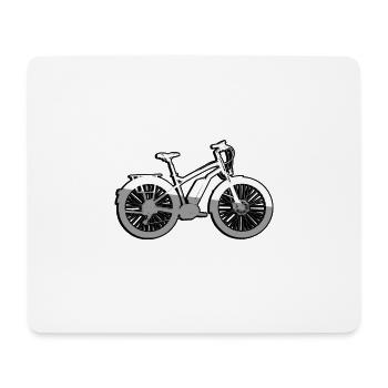 Vélo électrique - Tapis de souris (format paysage) - blanc - Devant