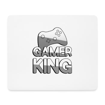 GAMER KING + Controller - Gaming - Mousepad (Querformat) - Weiß - Vorne