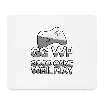 GG WP GOOD GAME WELL PLAY + Controller - Gaming - Mousepad (Querformat) - Weiß - Vorne