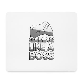 GAMING LIKE A BOSS + Controller - Gaming - Mousepad (Querformat) - Weiß - Vorne