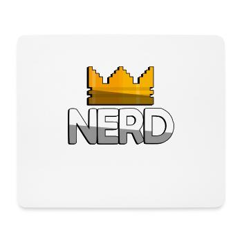 NERD + King Crown - Jeux vidéo - Tapis de souris (format paysage) - blanc - Devant