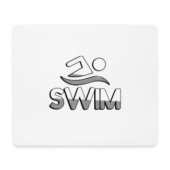 SWIM + Schwimmer - Schwimmen - Mousepad (Querformat) - Weiß - Vorne