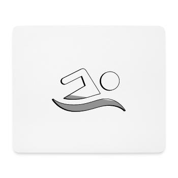Nageurs - Illustration - Tapis de souris (format paysage) - blanc - Devant