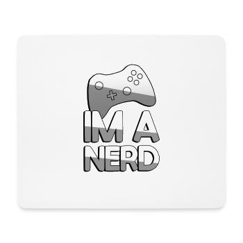 IM A NERD + Controller - Gaming - Mouse Pad (horizontal) - white - Front