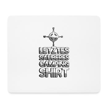 LETZTER SAUBERER CAMPING SHIRT + Kompass - Camping - Mousepad (Querformat) - Weiß - Vorne
