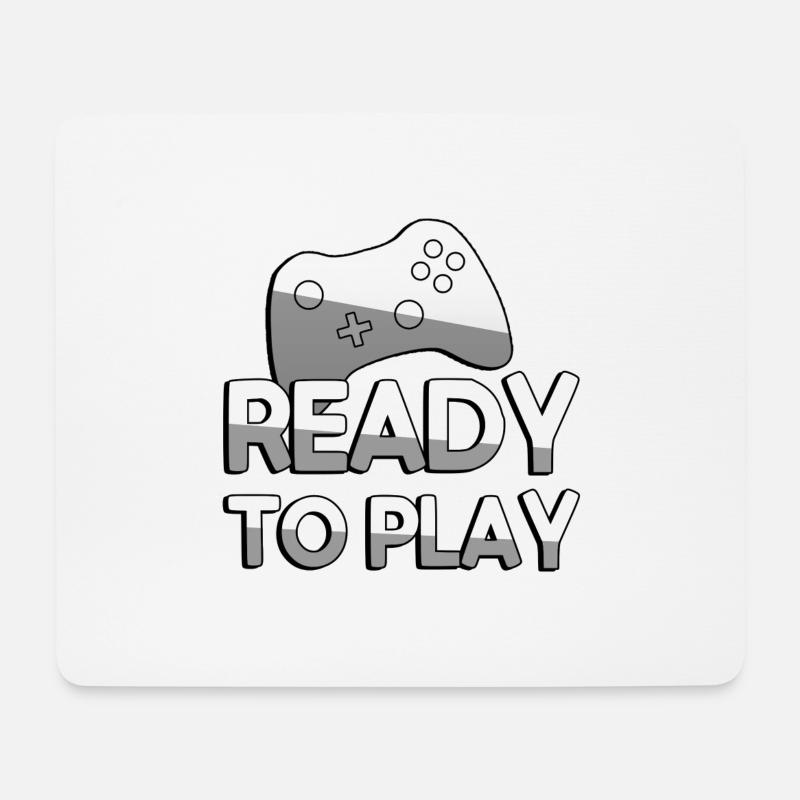 READY TO PLAY + Controller - Gaming - Mouse Pad (horizontal) - white