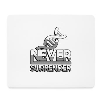 NEVER SURRENDER (Weiß) + DNA - Gaming - Mousepad (Querformat) - Weiß - Vorne