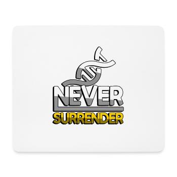 NEVER SURRENDER (Gelb) + DNA - Gaming - Mousepad (Querformat) - Weiß - Vorne