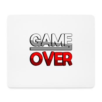 GAME OVER (Rot) - Gaming - Mousepad (Querformat) - Weiß - Vorne