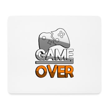 GAME OVER (Orange) + Controller - Gaming - Mouse Pad (horizontal) - white - Front