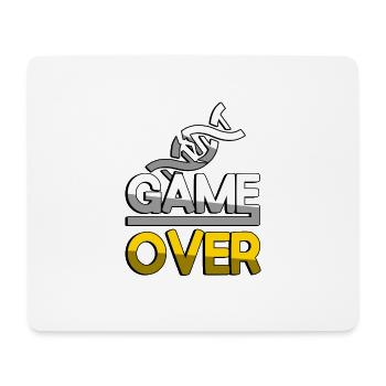GAME OVER (Gelb) + DNA - Gaming - Mousepad (Querformat) - Weiß - Vorne