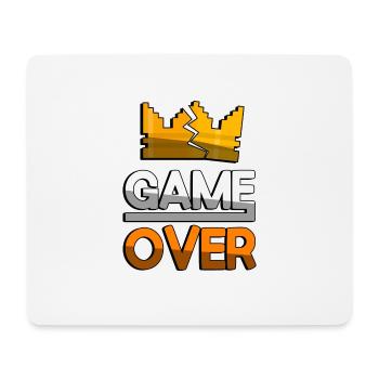 GAME OVER (Orange) + King Crown - Gaming - Mouse Pad (horizontal) - white - Front