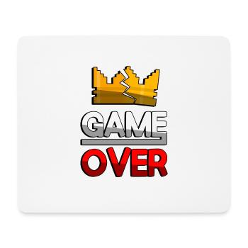 GAME OVER (Red) + King Crown - Gaming - Mouse Pad (horizontal) - white - Front